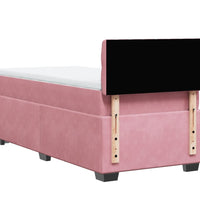 Boxspringbett mit Matratze Rosa 80x200 cm Samt