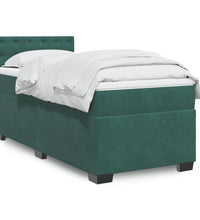 Boxspringbett mit Matratze Dunkelgrün 80x200 cm Samt