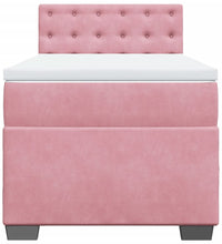 Boxspringbett mit Matratze Rosa 80x200 cm Samt