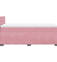 Boxspringbett mit Matratze Rosa 80x200 cm Samt