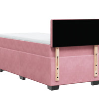 Boxspringbett mit Matratze Rosa 80x200 cm Samt