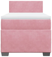 Boxspringbett mit Matratze Rosa 90x190 cm Samt
