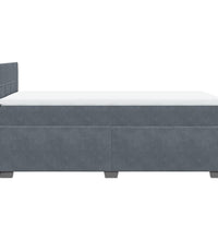 Boxspringbett mit Matratze Dunkelgrau 90x190 cm Samt
