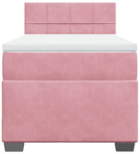 Boxspringbett mit Matratze Rosa 90x190 cm Samt