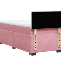 Boxspringbett mit Matratze Rosa 90x190 cm Samt