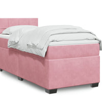 Boxspringbett mit Matratze Rosa 90x190 cm Samt