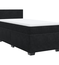 Boxspringbett mit Matratze Schwarz 90x200 cm Samt