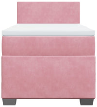 Boxspringbett mit Matratze Rosa 90x200 cm Samt