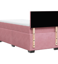 Boxspringbett mit Matratze Rosa 90x200 cm Samt