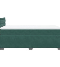 Boxspringbett mit Matratze Dunkelgrün 90x200 cm Samt