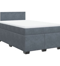 Boxspringbett mit Matratze Dunkelgrau 120x190 cm Samt