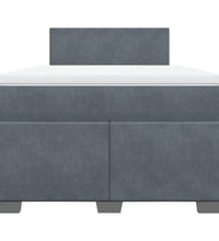 Boxspringbett mit Matratze Dunkelgrau 120x190 cm Samt
