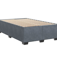 Boxspringbett mit Matratze Dunkelgrau 120x190 cm Samt