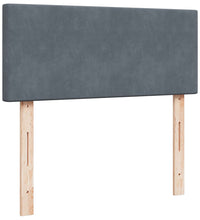 Boxspringbett mit Matratze Dunkelgrau 120x190 cm Samt
