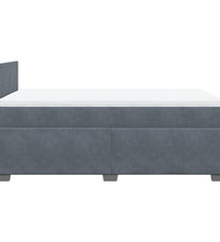 Boxspringbett mit Matratze Dunkelgrau 120x190 cm Samt