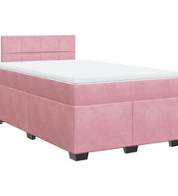 Boxspringbett mit Matratze Rosa 120x190 cm Samt