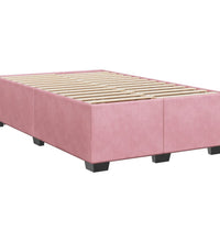 Boxspringbett mit Matratze Rosa 120x190 cm Samt