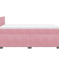 Boxspringbett mit Matratze Rosa 120x190 cm Samt