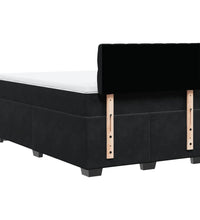 Boxspringbett mit Matratze Schwarz 120x190 cm Samt