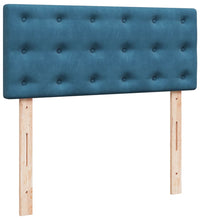 Boxspringbett mit Matratze Dunkelblau 120x190 cm Samt