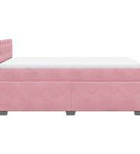 Boxspringbett mit Matratze Rosa 120x190 cm Samt