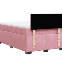 Boxspringbett mit Matratze Rosa 120x190 cm Samt