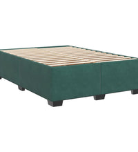 Boxspringbett mit Matratze Dunkelgrün 160x200 cm Samt