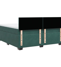 Boxspringbett mit Matratze Dunkelgrün 180x200 cm Samt
