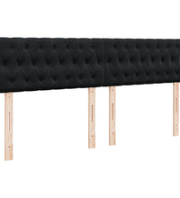 Boxspringbett mit Matratze Schwarz 180x200 cm Samt