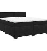Boxspringbett mit Matratze Schwarz 200x200 cm Samt