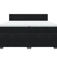 Boxspringbett mit Matratze Schwarz 200x200 cm Samt