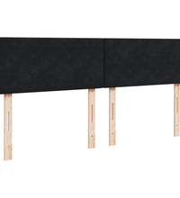 Boxspringbett mit Matratze Schwarz 200x200 cm Samt