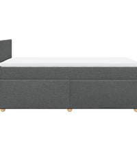 Boxspringbett mit Matratze Dunkelgrau 80x200 cm Stoff