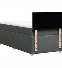 Boxspringbett mit Matratze Dunkelgrau 80x200 cm Stoff