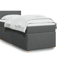 Boxspringbett mit Matratze Dunkelgrau 80x200 cm Stoff