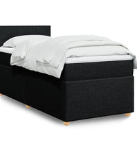 Boxspringbett mit Matratze Schwarz 80x200 cm Stoff