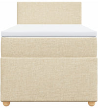 Boxspringbett mit Matratze Creme 80x200 cm Stoff