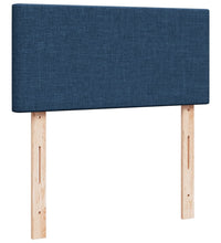 Boxspringbett mit Matratze Blau 80x200 cm Stoff