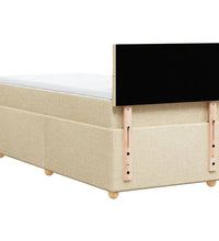 Boxspringbett mit Matratze Creme 80x200 cm Stoff