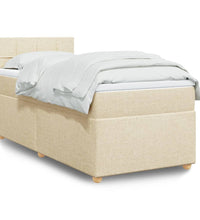 Boxspringbett mit Matratze Creme 80x200 cm Stoff
