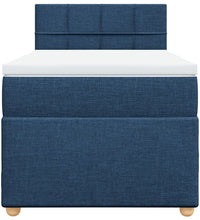 Boxspringbett mit Matratze Blau 80x200 cm Stoff