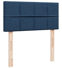 Boxspringbett mit Matratze Blau 80x200 cm Stoff