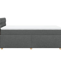 Boxspringbett mit Matratze Dunkelgrau 80x200 cm Stoff