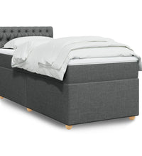 Boxspringbett mit Matratze Dunkelgrau 80x200 cm Stoff