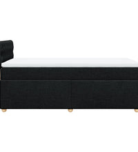 Boxspringbett mit Matratze Schwarz 80x200 cm Stoff