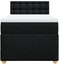Boxspringbett mit Matratze Schwarz 80x200 cm Stoff
