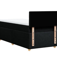 Boxspringbett mit Matratze Schwarz 80x200 cm Stoff