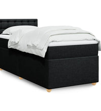 Boxspringbett mit Matratze Schwarz 80x200 cm Stoff