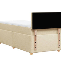 Boxspringbett mit Matratze Creme 80x200 cm Stoff