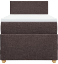 Boxspringbett mit Matratze Dunkelbraun 90x190 cm Stoff